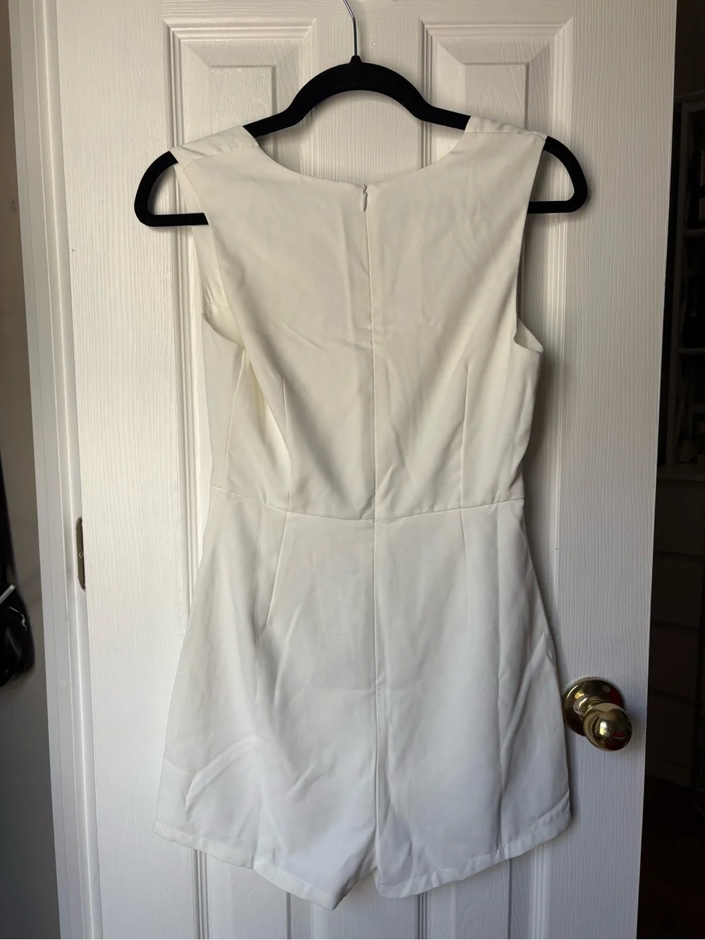 White Summer Square Neck sleeveless Skort